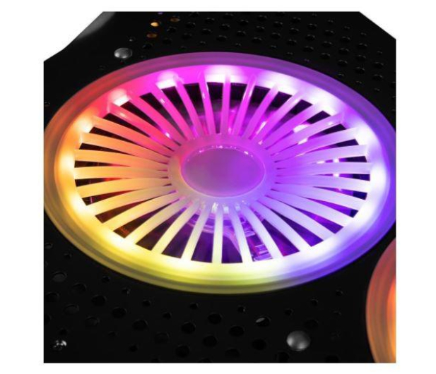 MODECOM MC-CF18 RGB Silent Fan Czarna Podstawka Chłodząca - 665549 - zdjęcie 3